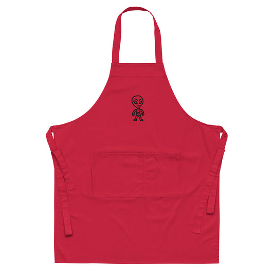 Alien Boy Embroidered Apron